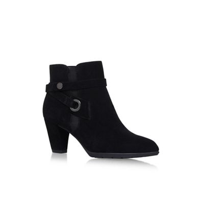 Black Suede 'Chelsey' high heel ankle boots